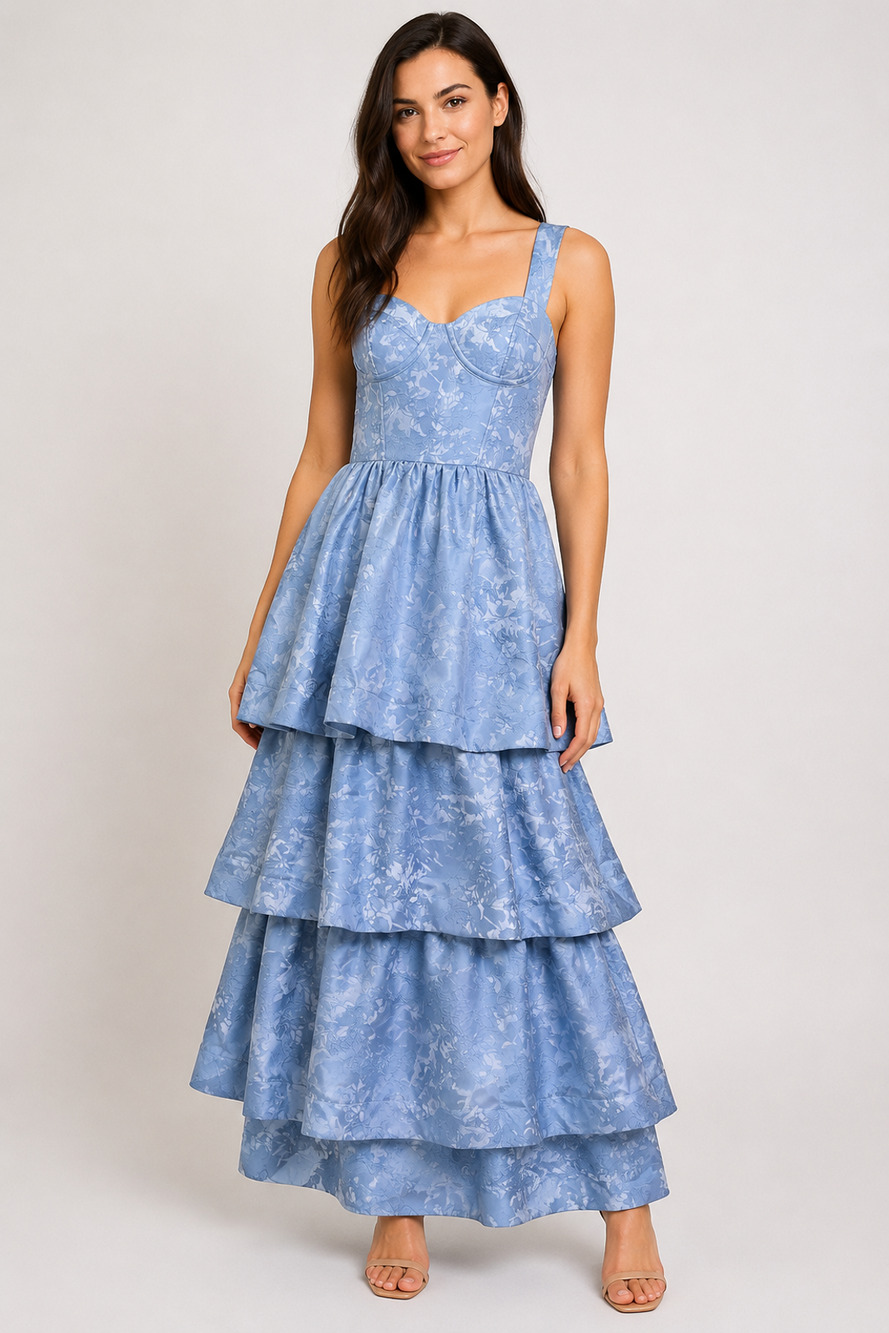 Benzde Women’s Size 12 Blue Dress Lace Up Back Wedding Bridesmaid Hoco Prom